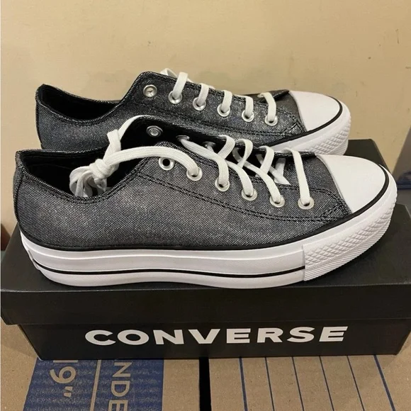 Converse Chuck Taylor All Star Women's Glitter Lift Sneakers - Picture 3 of 5